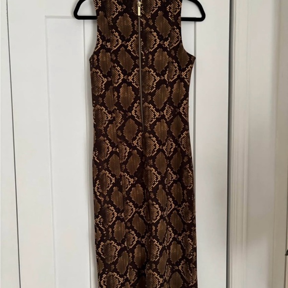 Michael Kors Brown Reptile Print Dress - Picture 2 of 5